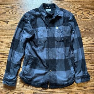 Relaxed Fit Heavyweight Flannel Sherpa-Lined Shirt Jac